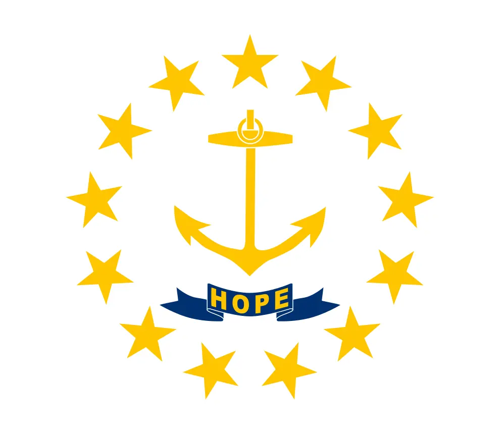 Rhode Island Zip Codes and Flag